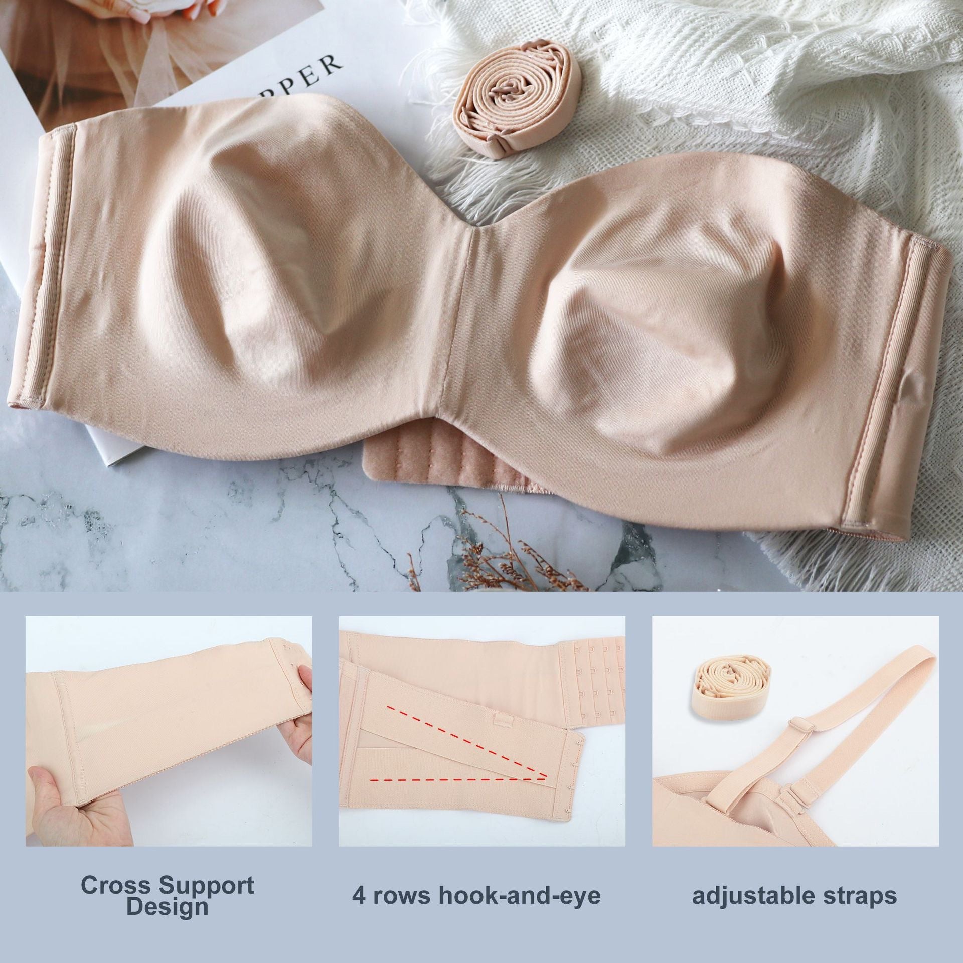 Strapless Bras For Women Push Up Mesh Underwire Sheer Mesh Underwire Plus  Size Vest Crop Wire Frees Lingerie V Neck Underwear Lingerie Without Chest