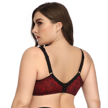 TCT High Support Bra in plus Sizes In Red The Comfort Theory