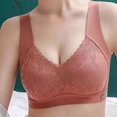 L- Carrot Red Lycra Bralette The Comfort Theory