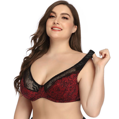 TCT High Support Bra in plus Sizes In Red The Comfort Theory