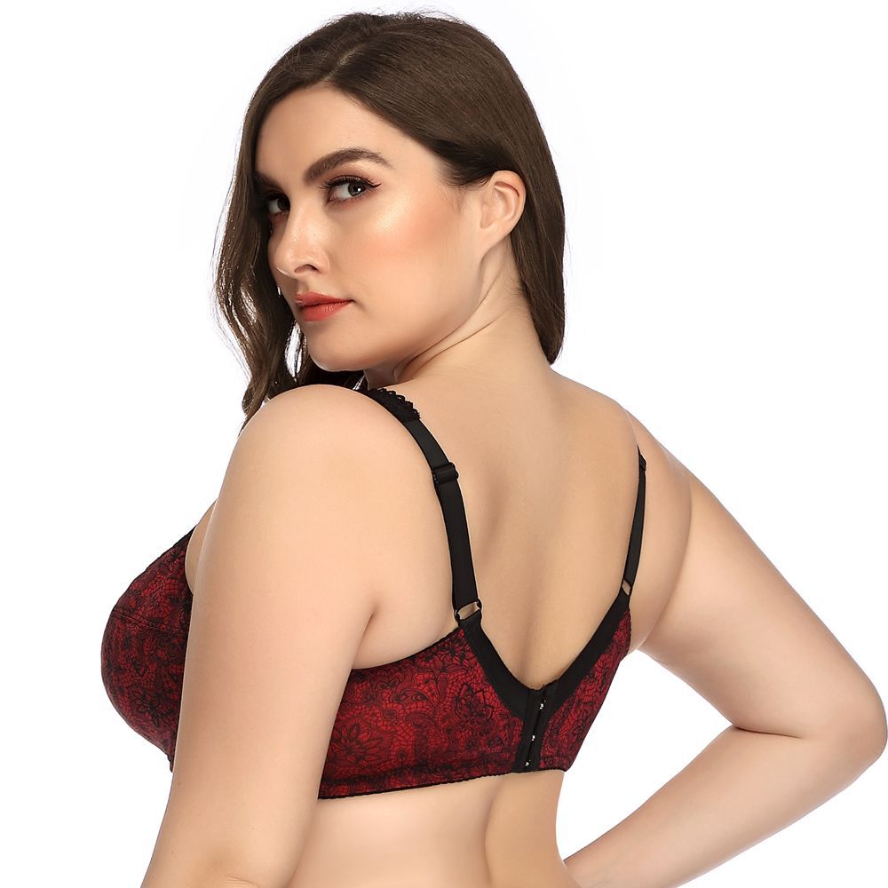 TCT High Support Bra in plus Sizes In Red The Comfort Theory